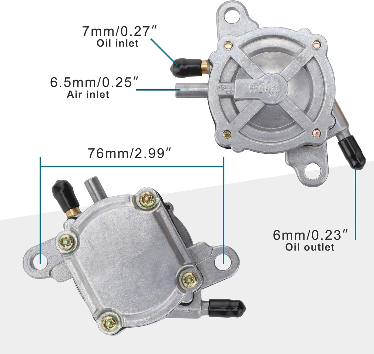 GOOFIT Outlet Vacuum Fuel Pump Assembly for GY6 50cc 125cc 150cc ATV Go Kart Scooter Moped 4 Wheeler Quad Bikes Dune Buggy