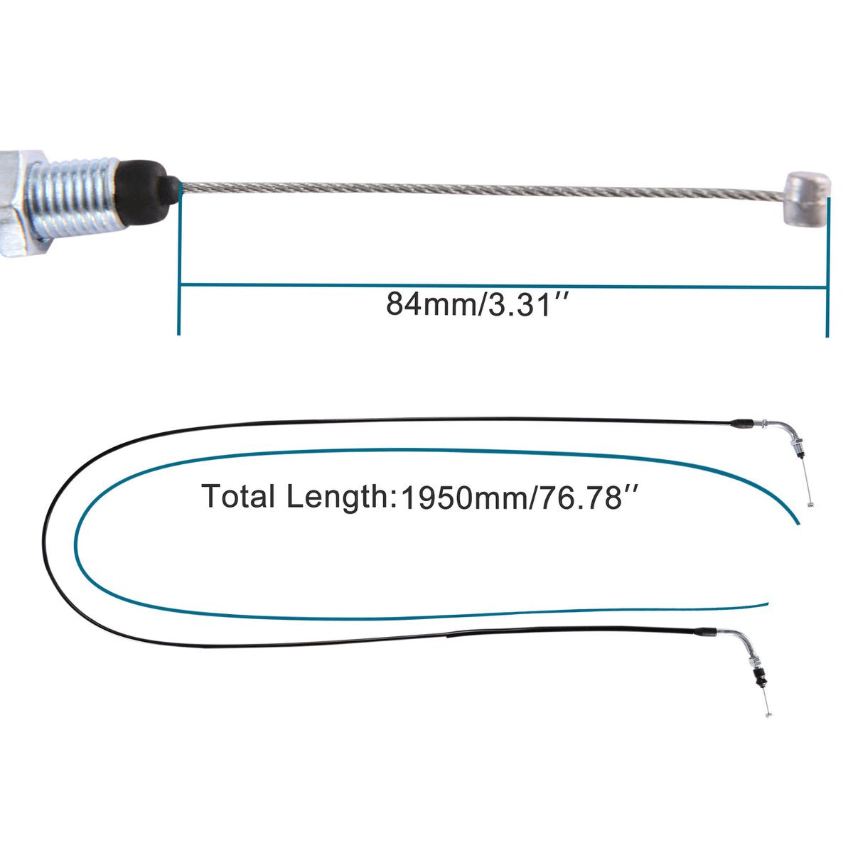 79" Throttle Cable for GY6 50cc-125cc Chinese Scooter ATV Go Kart