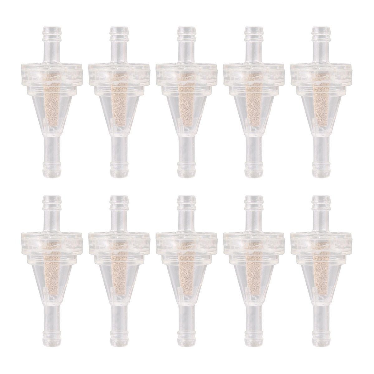 7mm Inline Fuel Filters with Copper Filter Element for Dirt Bike ATV Scooter – 10 Pack