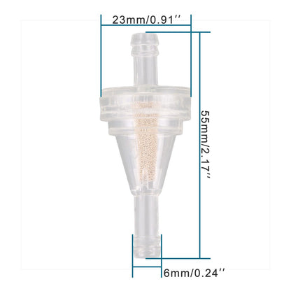 7mm Inline Fuel Filters with Copper Filter Element for Dirt Bike ATV Scooter – 10 Pack