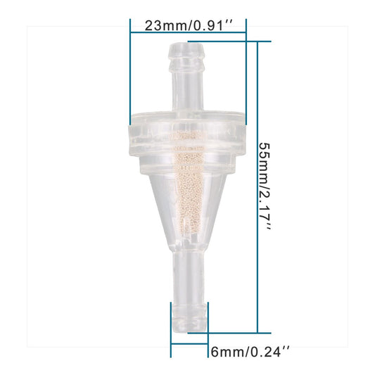 7mm Inline Fuel Filters with Copper Filter Element for Dirt Bike ATV Scooter – 10 Pack