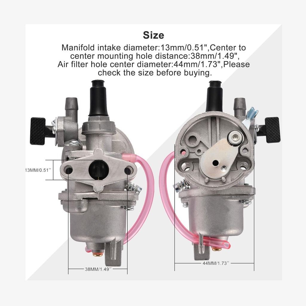 GOOFIT PZ13 13mm Carburetor for 47cc 49cc Pocket Bike 2 Stroke Engine Mini Carb Quad ATV Motorcycle Dirt Bike