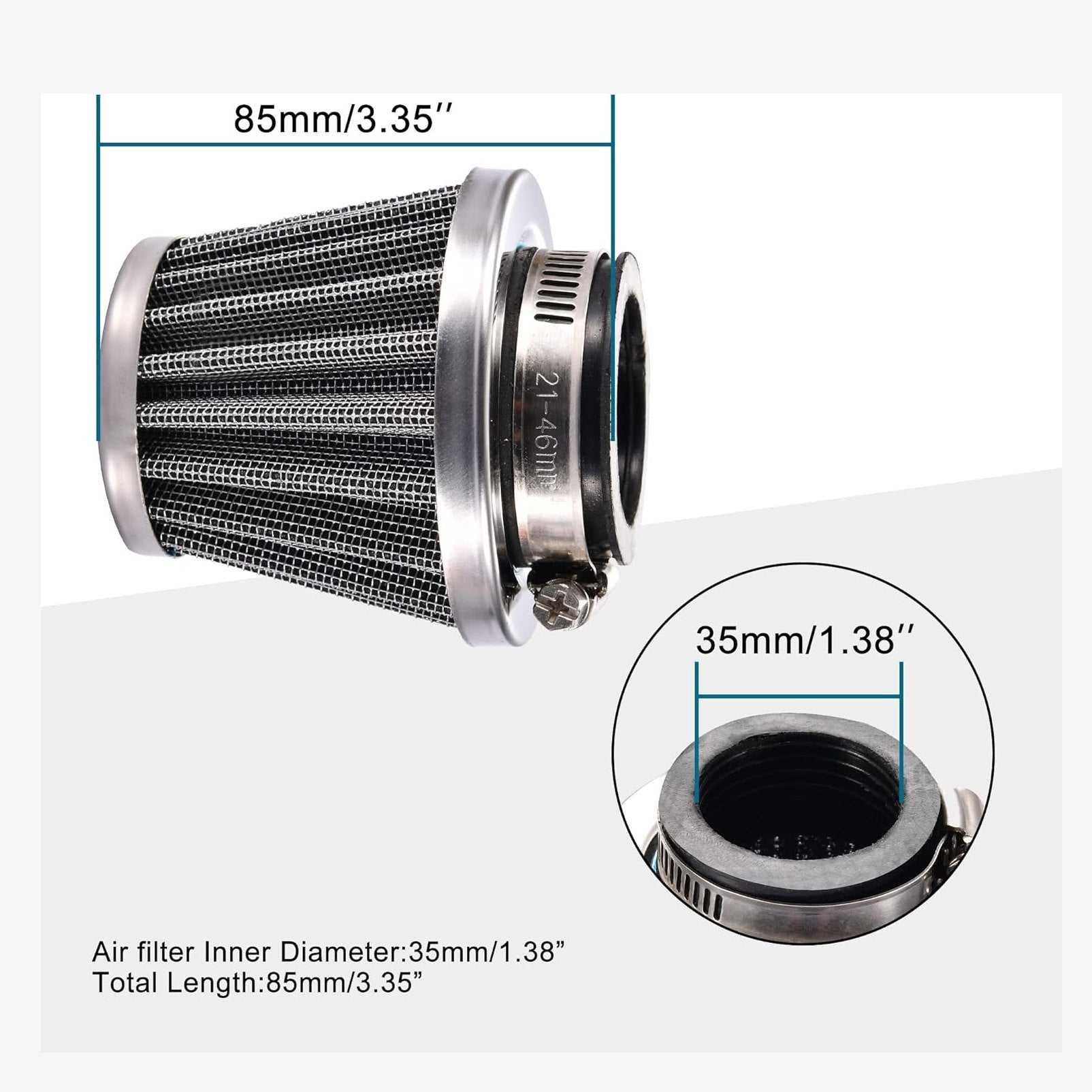 GOOFIT 35mm Air Filter Replacement for Chinese 50cc 70cc 90cc 110cc ATV Scooter and CB CL DT RD