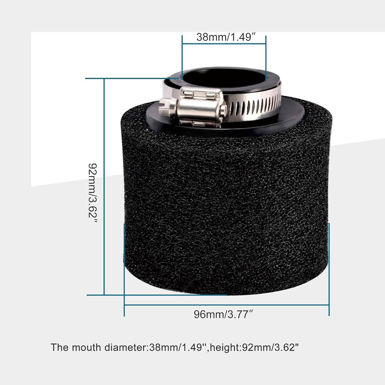 GOOFIT 38mm Air Filter for ATV Quad Dirt Bike Pit Bike Scooter Go Kart