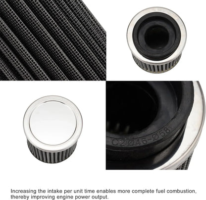 58mm Straight Tube Air Filter for ATV Scooter Dirt Pit Bike Motorcycle - goofitmoto