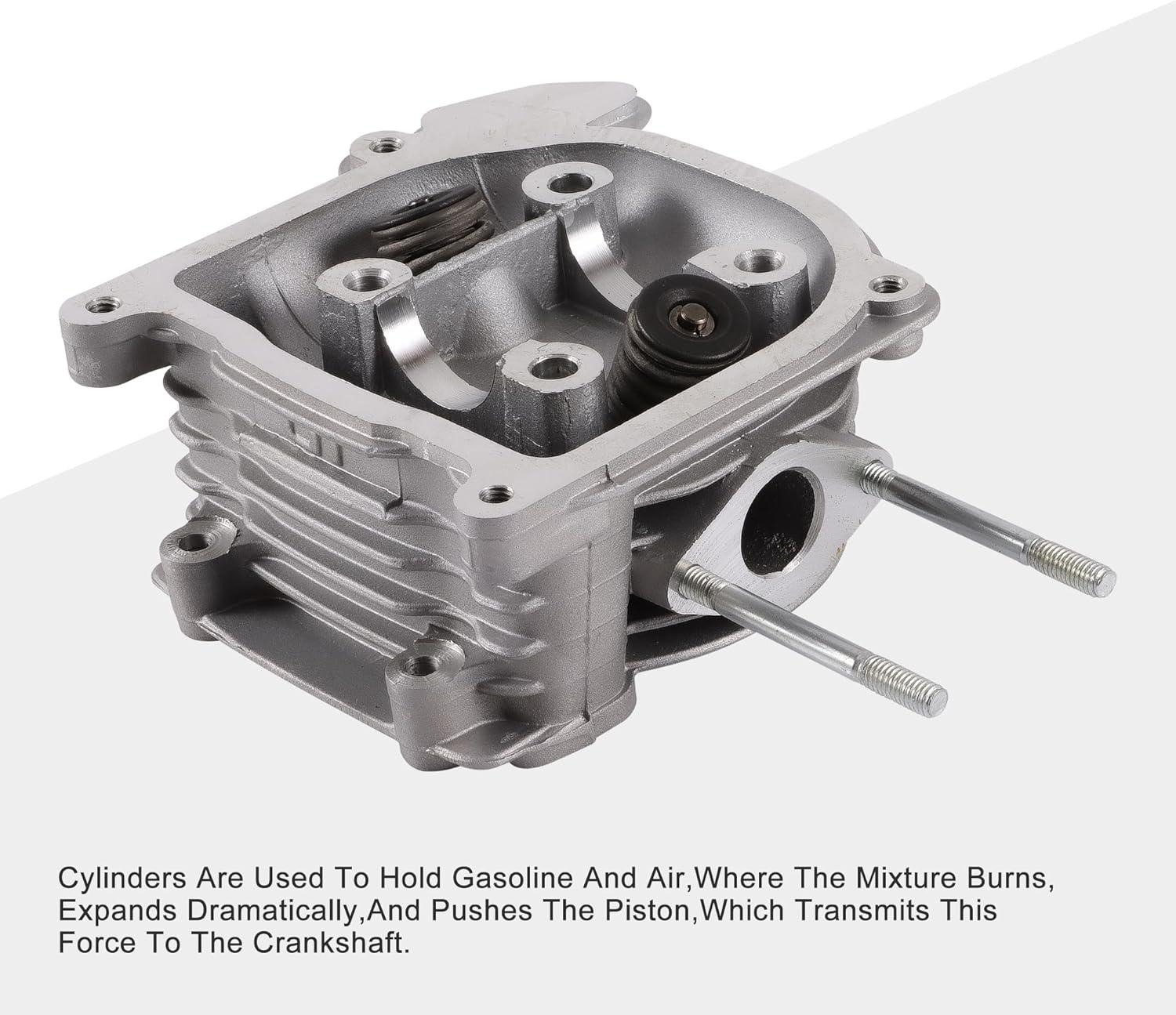 47mm Big Bore Cylinder Head with Valves & Gaskets for 4-Stroke GY6 80cc 139QMB 139QMA Engine (Non-EGR) - goofitmoto
