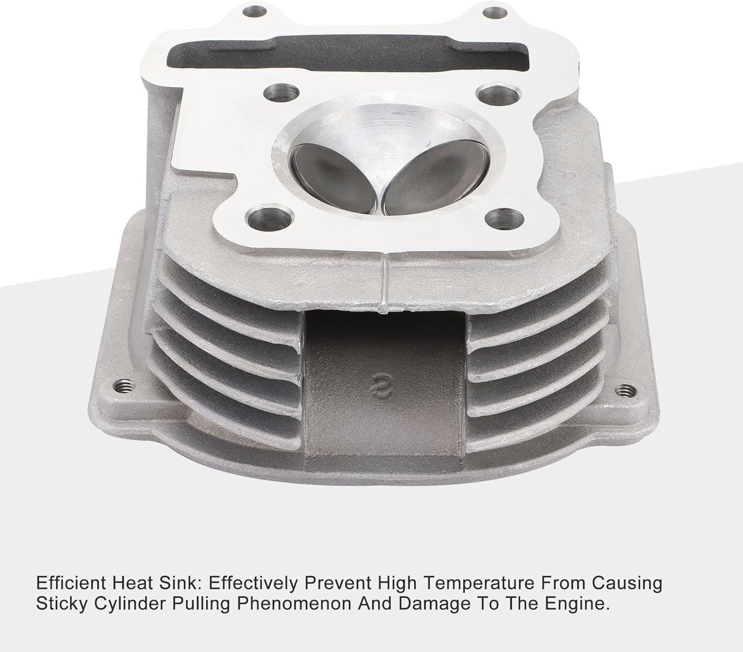 57.4mm Cylinder Head Assembly with Gaskets & Spark Plug for 4-Stroke GY6 150cc 152QMI 157QMJ Engine - goofitmoto