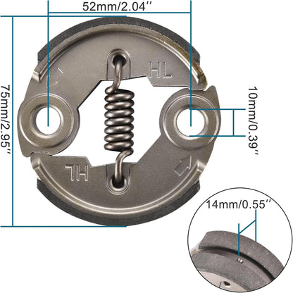GOOFIT Clutch Pad with Spring Replacement for 43cc 47cc 49cc 2 Stroke Engine X-1 X-2 CAT EYE Mini Pocket Quad Dirt Bike ATV