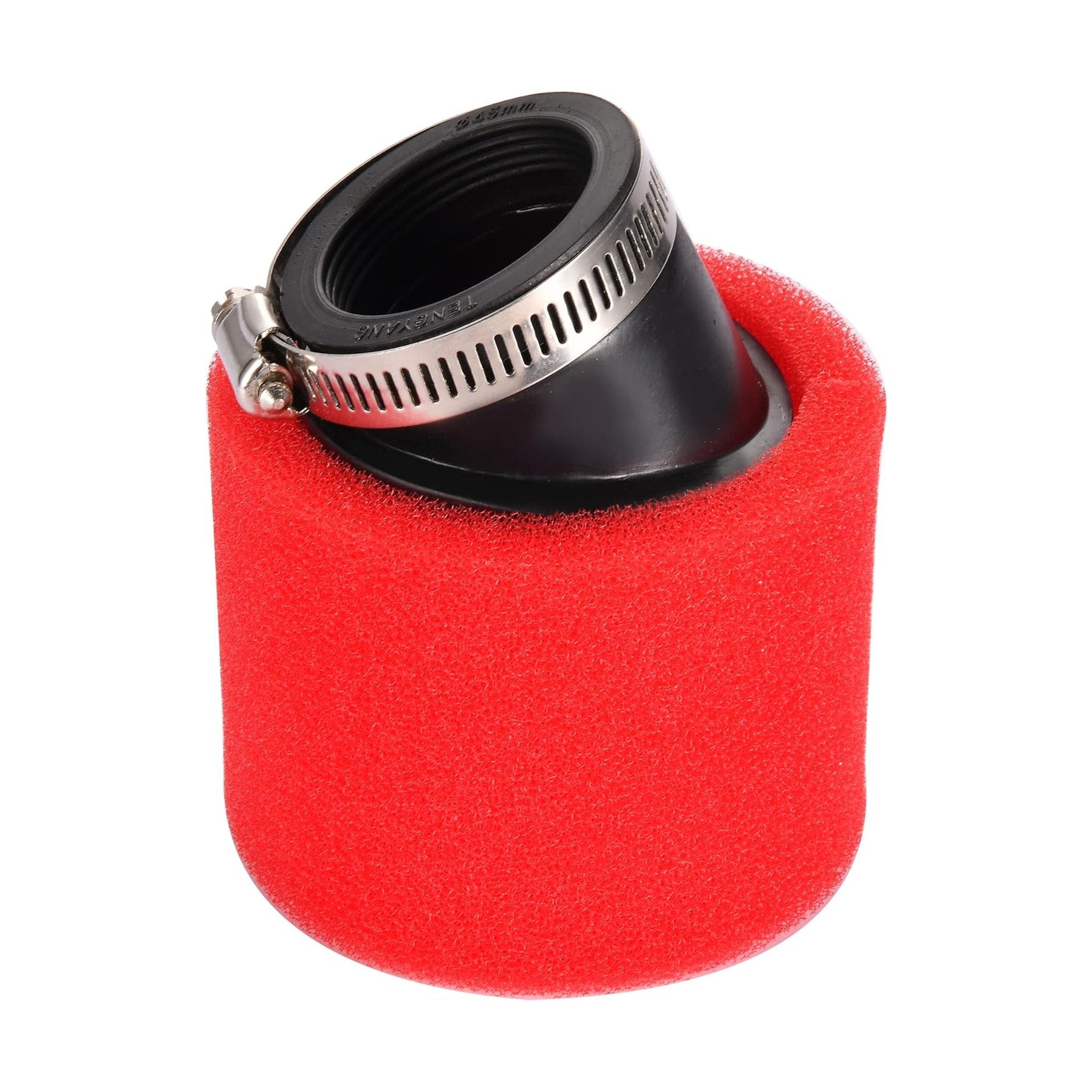 GOOFIT 45mm/1.77" Red Bent Angled Double Foam Pod Air Filter Cleaner Replacement for 50cc 90cc 110cc 125cc 140cc 150cc 200cc 250cc Pit Pro Quad Dirt Bike ATV Scooter Go Kart Moped Dune Buggy