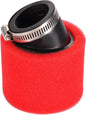 GOOFIT 45mm/1.77" Red Bent Angled Double Foam Pod Air Filter Cleaner Replacement for 50cc 90cc 110cc 125cc 140cc 150cc 200cc 250cc Pit Pro Quad Dirt Bike ATV Scooter Go Kart Moped Dune Buggy