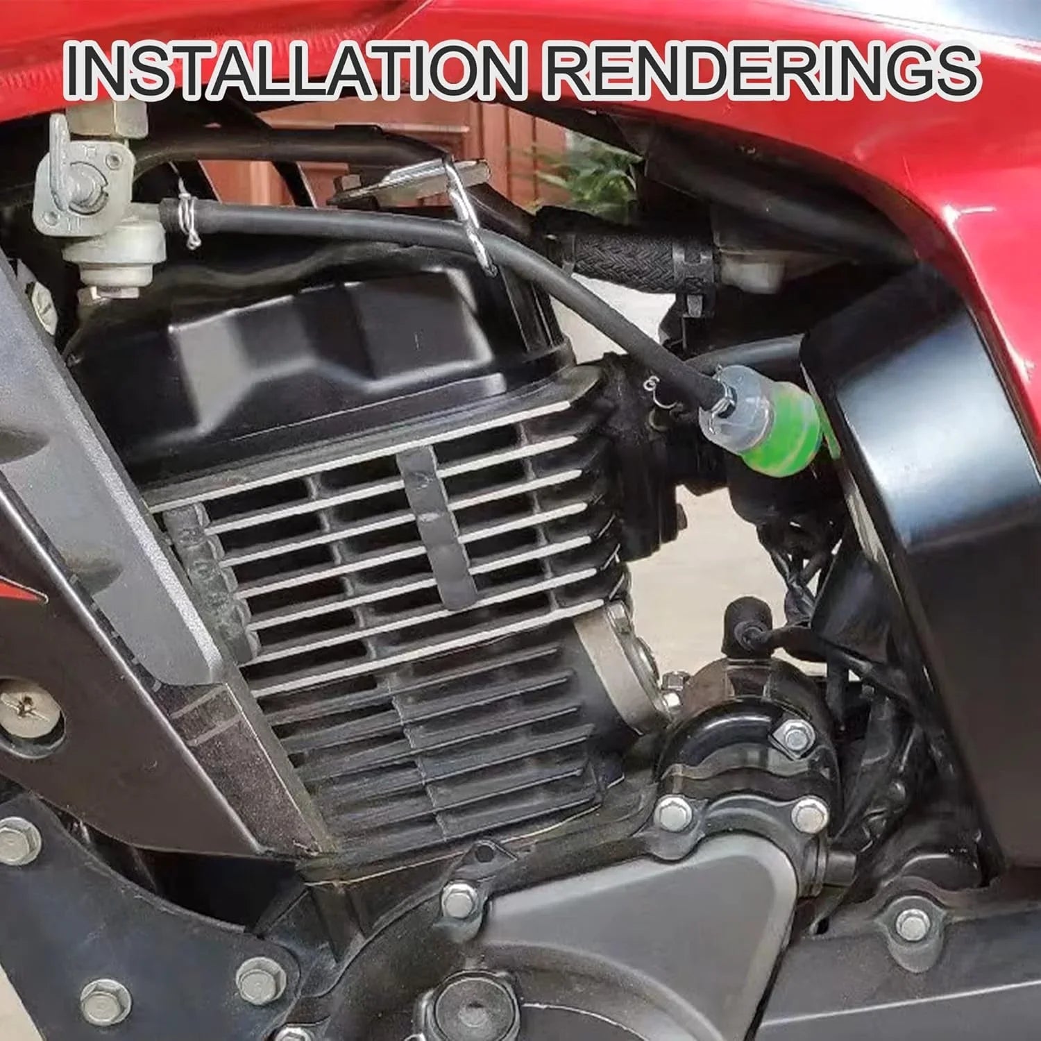 Inline Fuel Petcock Switch + Fuel Filter + Hose Kit for 50cc–250cc ATV Dirt Bike Scooter (8mm) - goofitmoto