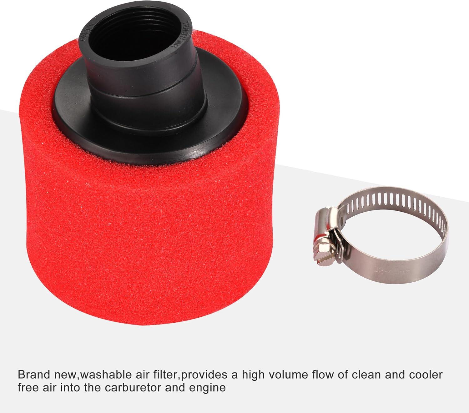 RED Bent Air Filter 35mm 38mm 42mm 45mm 48mm for 50cc–250cc Dirt Bike ATV Scooter - goofitmoto