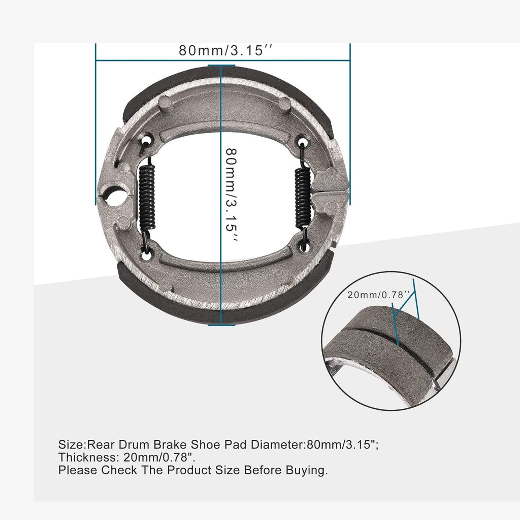 GOOFIT Motorcycle Rear Drum Brake Shoe for 50cc 70cc ATV Engine Based Scooter