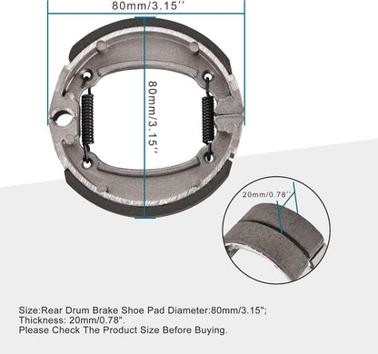 GOOFIT Motorcycle Rear Drum Brake Shoe for 50cc 70cc ATV Engine Based Scooter
