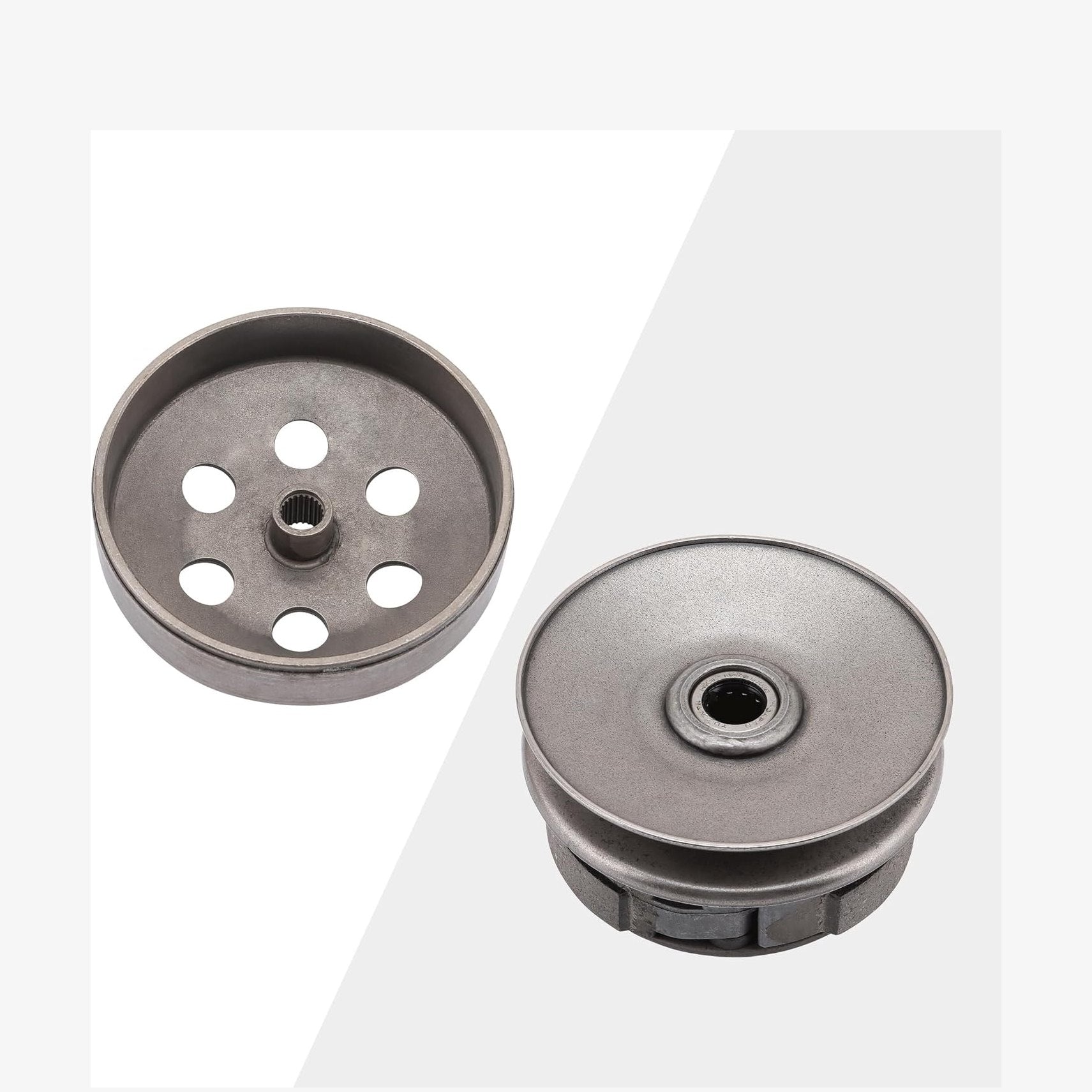 GOOFIT Complete Clutch Assembly Rear Clutch Replacement for GY6 49cc 50c 139QMB Scooter Taotao Sunl