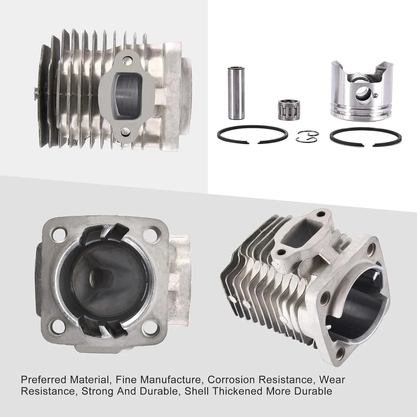 40mm Cylinder Rebuild Kit for 2-Stroke 47cc 49cc Pocket Bike Mini Quad & Chainsaw - goofitmoto