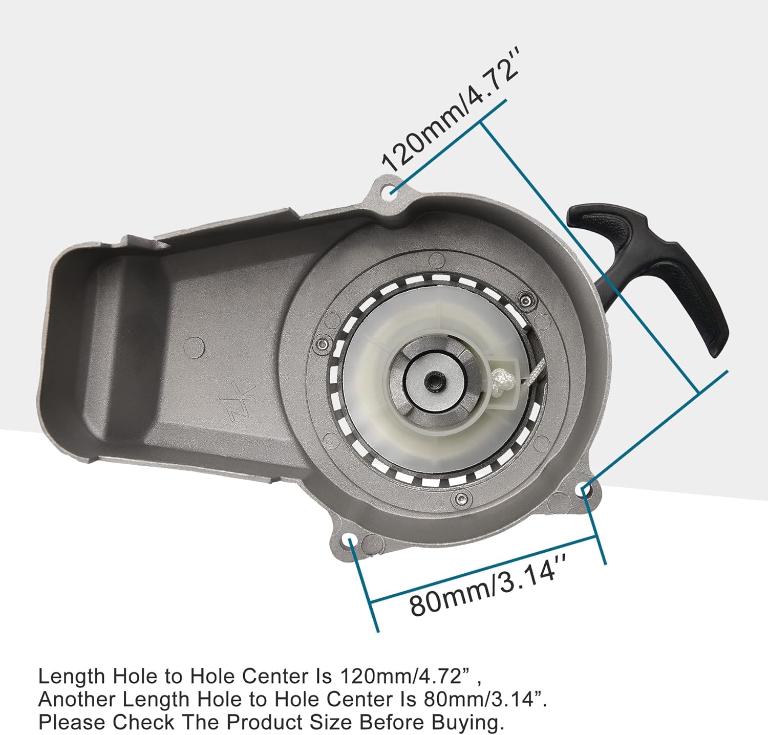 GOOFIT Metal Pull Starter for 2 Stroke 47cc 49cc Pocket Bike Mini Bike Dirt Bike Scooter ATV Quad Motorcycle
