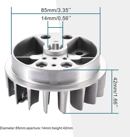 Recoil Pull Starter Flywheel for 47cc 49cc 2-Stroke Mini Dirt Pit Pocket Bike - goofitmoto
