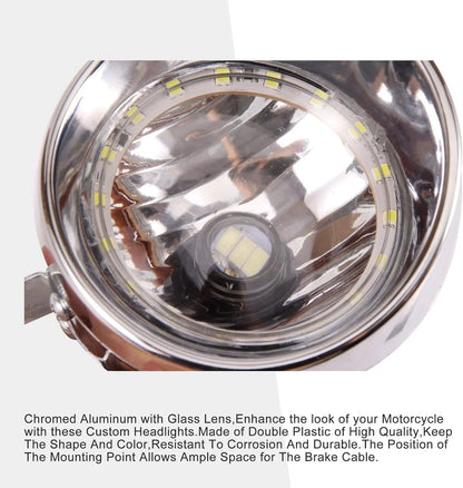 12V Motorcycle Headlight for Scooter ATV Cruiser Chopper - goofitmoto