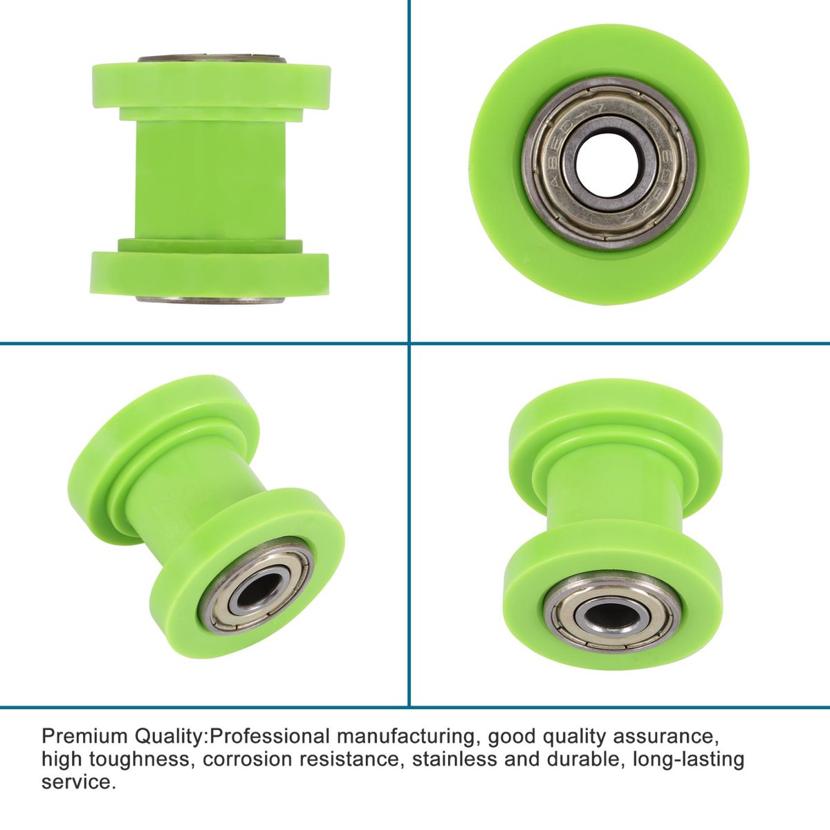 8mm Green Chain Roller Slider Tensioner Wheel for ATV Dirt Pit Bike