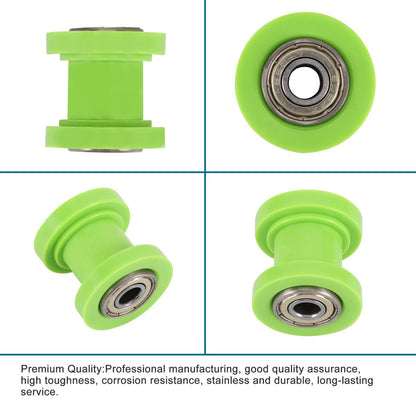 8mm Green Chain Roller Slider Tensioner Wheel for ATV Dirt Pit Bike