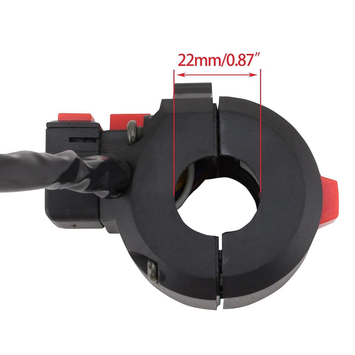9-Pin Right Handlebar Start Switch with Horn Button for 22mm 7/8" Handlebar