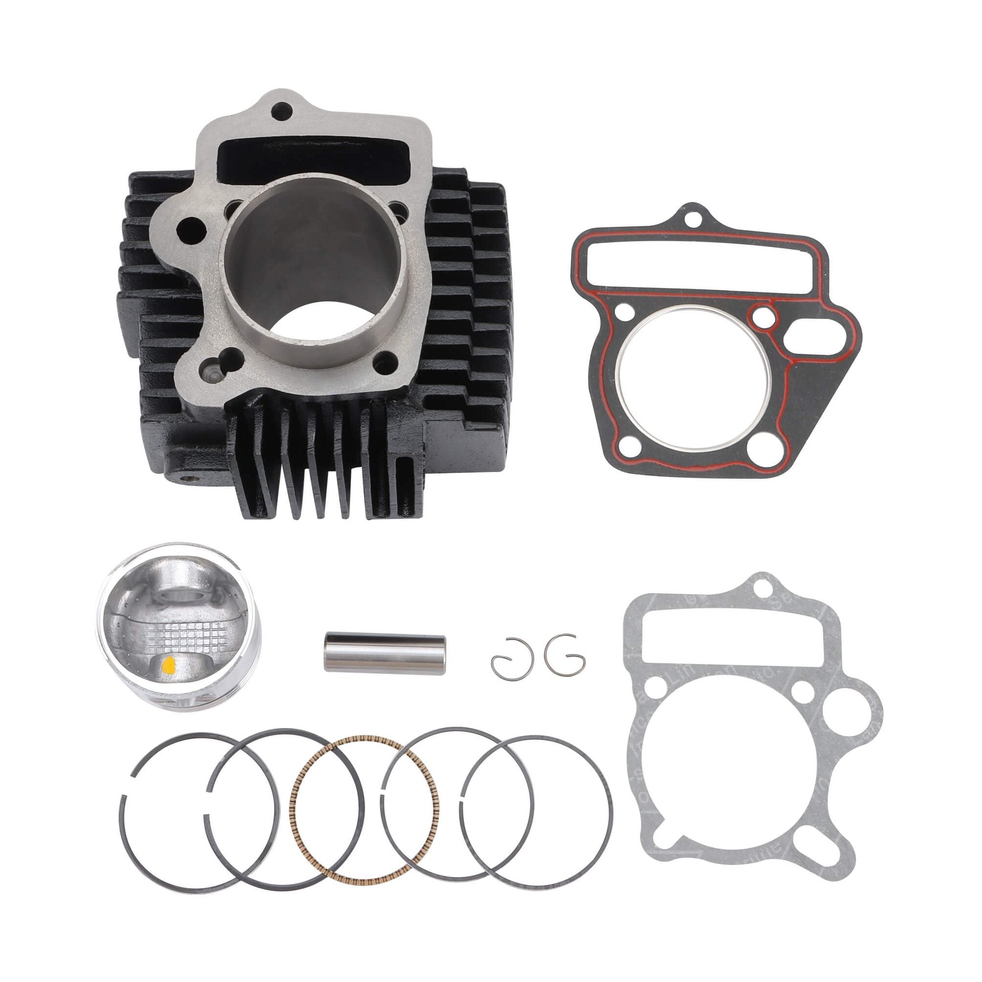 GOOFIT 52.4mm Engine Cylinder Big Bore with Piston Kit and Gaskets Replacement for Lifan 125cc LF125 Horizontal Engines Dirt Pit Bike ATV