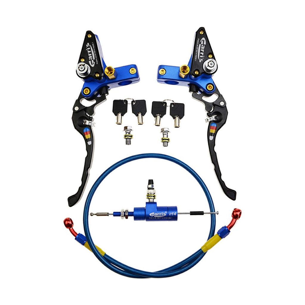 GOOFIT 22mm CNC Motorcycle Hydraulic Clutch Brake Pump Master Cylinder Lever Adjustable Universal for Motorcycle Pocket Dirt Bike ATV 125cc -250cc Vertical Off Road Scooter Black