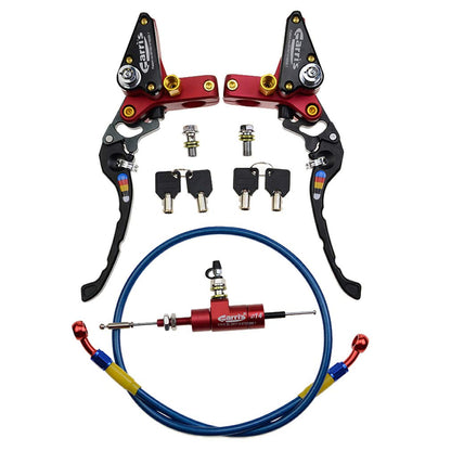 GOOFIT 22mm CNC Motorcycle Hydraulic Clutch Brake Pump Master Cylinder Lever Adjustable Universal for Motorcycle Pocket Dirt Bike ATV 125cc -250cc Vertical Off Road Scooter Black