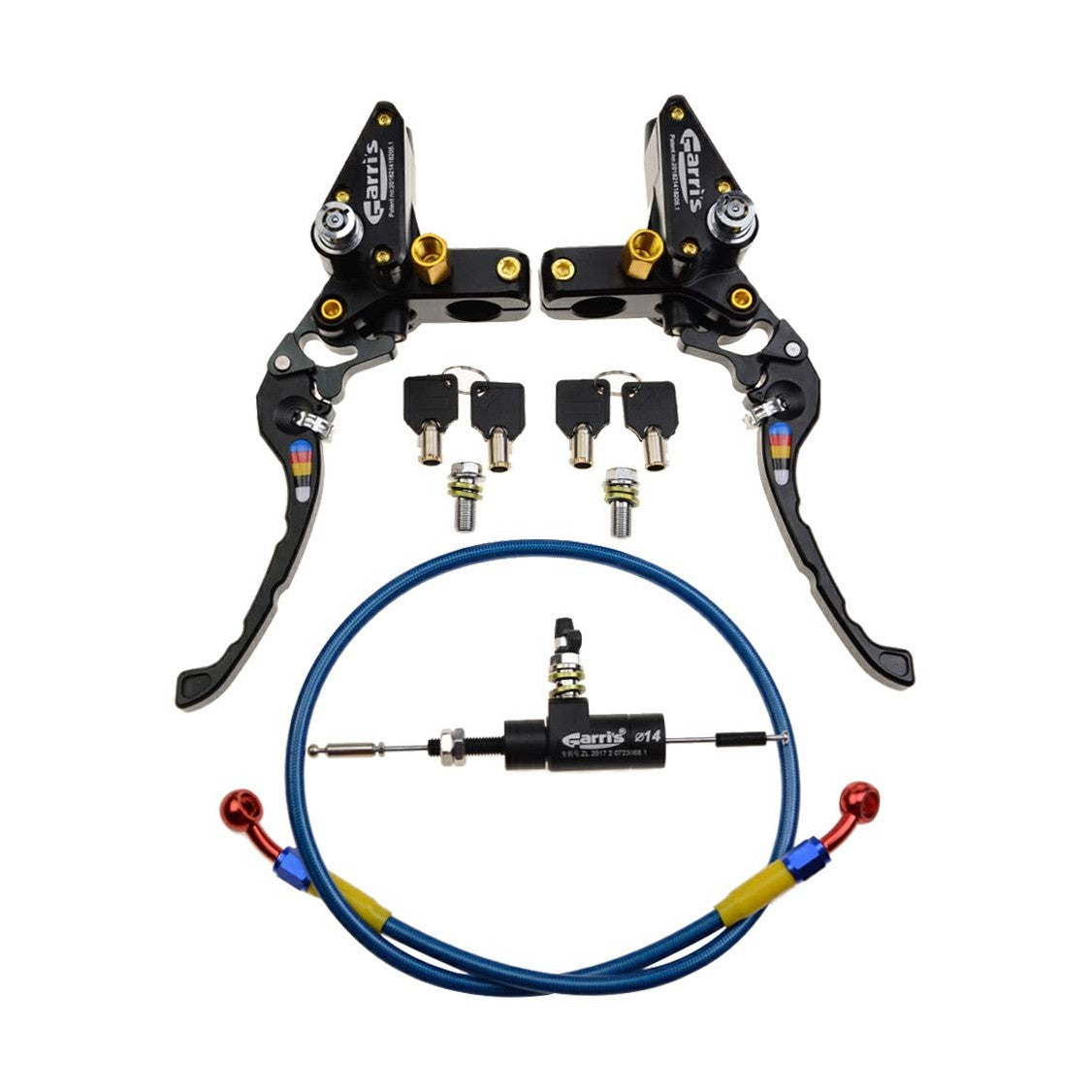 GOOFIT 22mm CNC Motorcycle Hydraulic Clutch Brake Pump Master Cylinder Lever Adjustable Universal for Motorcycle Pocket Dirt Bike ATV 125cc -250cc Vertical Off Road Scooter Black