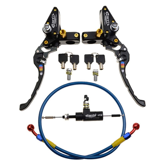 GOOFIT 22mm CNC Motorcycle Hydraulic Clutch Brake Pump Master Cylinder Lever Adjustable Universal for Motorcycle Pocket Dirt Bike ATV 125cc -250cc Vertical Off Road Scooter Black