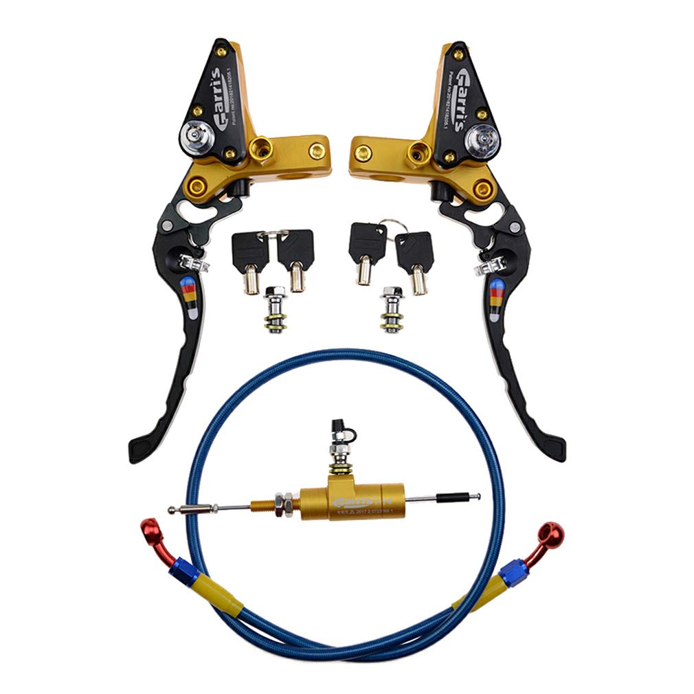 GOOFIT 22mm CNC Motorcycle Hydraulic Clutch Brake Pump Master Cylinder Lever Adjustable Universal for Motorcycle Pocket Dirt Bike ATV 125cc -250cc Vertical Off Road Scooter Black