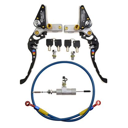 GOOFIT 22mm CNC Motorcycle Hydraulic Clutch Brake Pump Master Cylinder Lever Adjustable Universal for Motorcycle Pocket Dirt Bike ATV 125cc -250cc Vertical Off Road Scooter Black