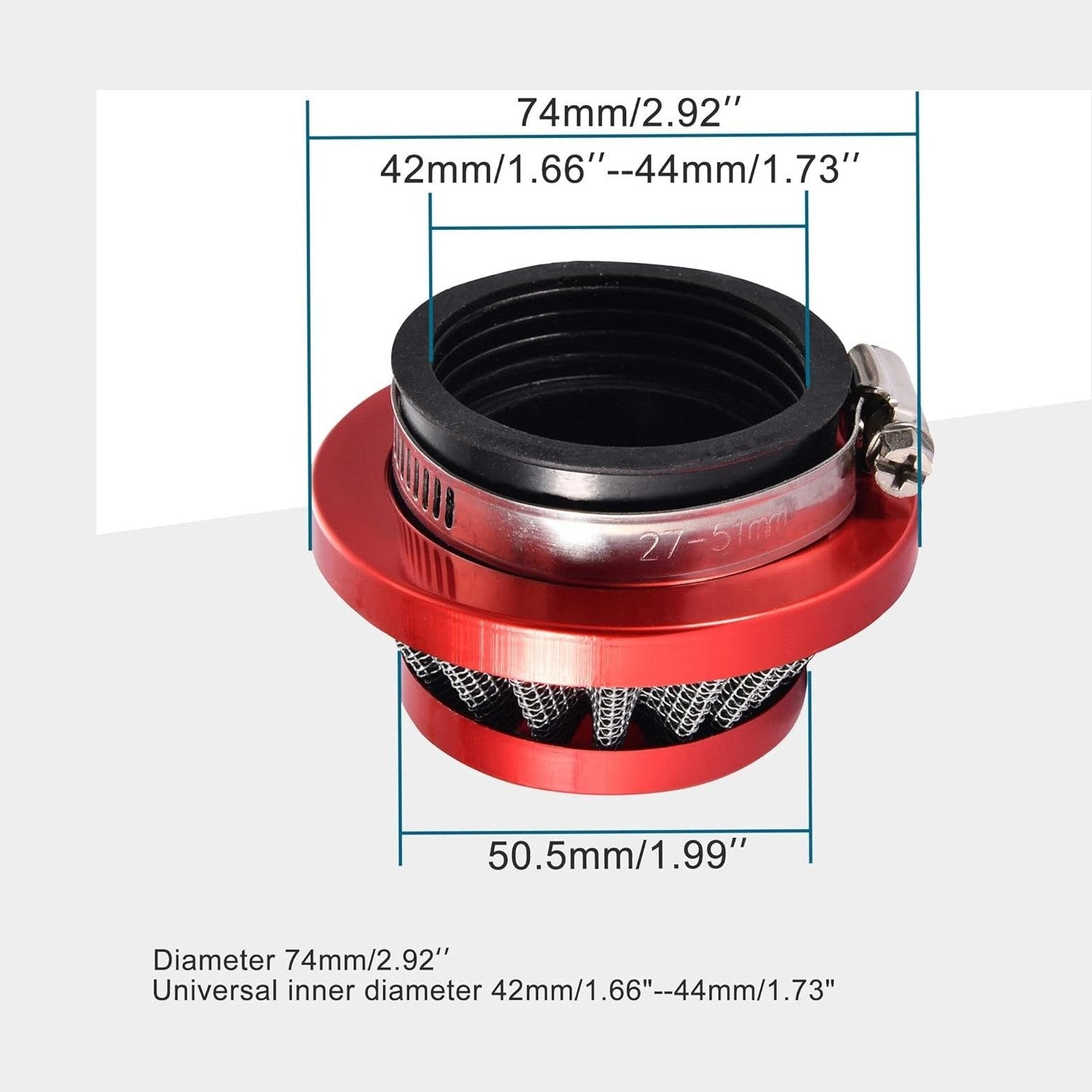 Air Filter 42-44mm For 2 Stroke 47cc 49cc Engine