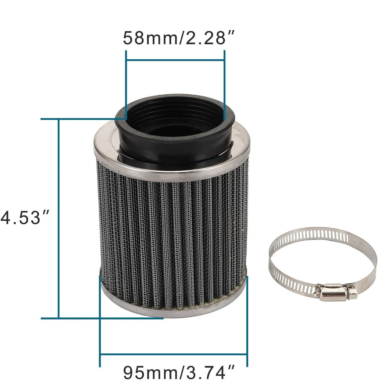 Air Filter 58mm Straight Tube