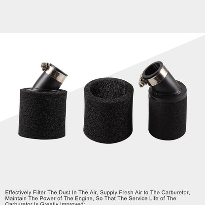 BLACK Bent Air Filter 28/35/42/45/48mm