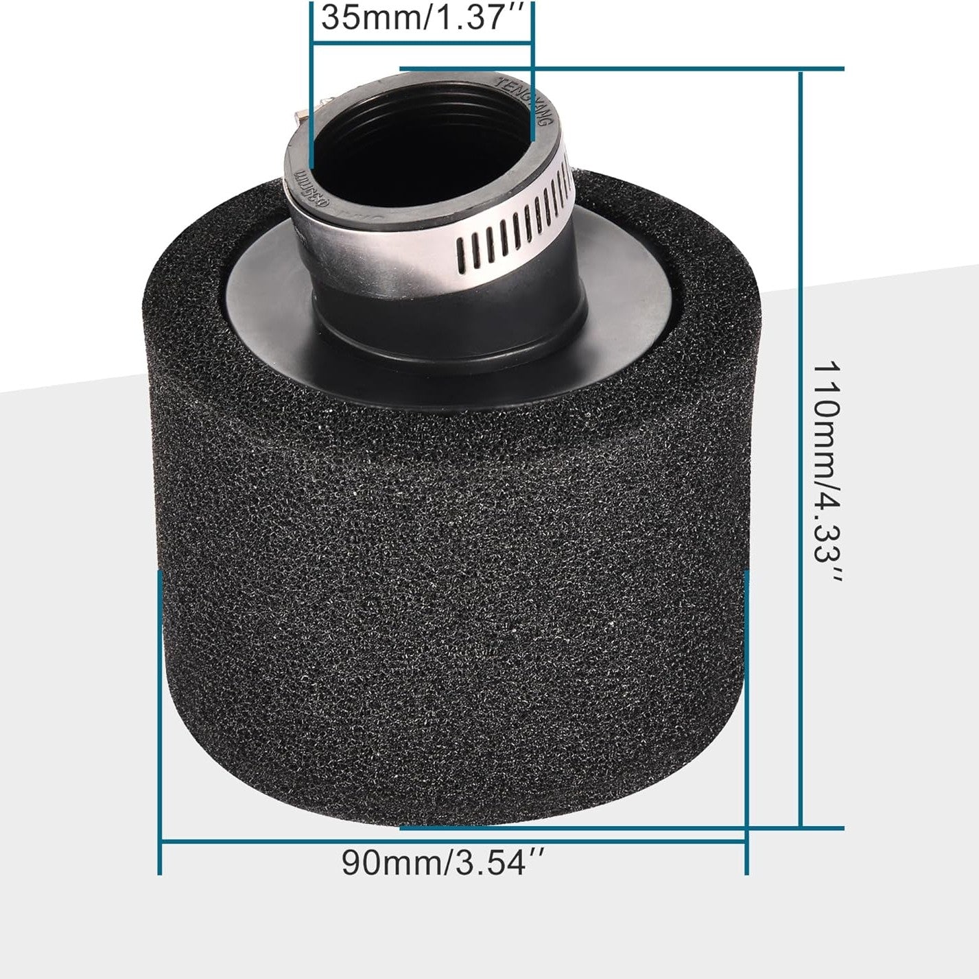 BLACK Bent Air Filter 28/35/42/45/48mm