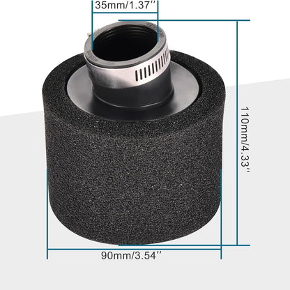 BLACK Bent Air Filter 28/35/42/45/48mm