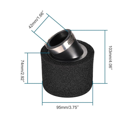 BLACK Bent Air Filter 28/35/42/45/48mm