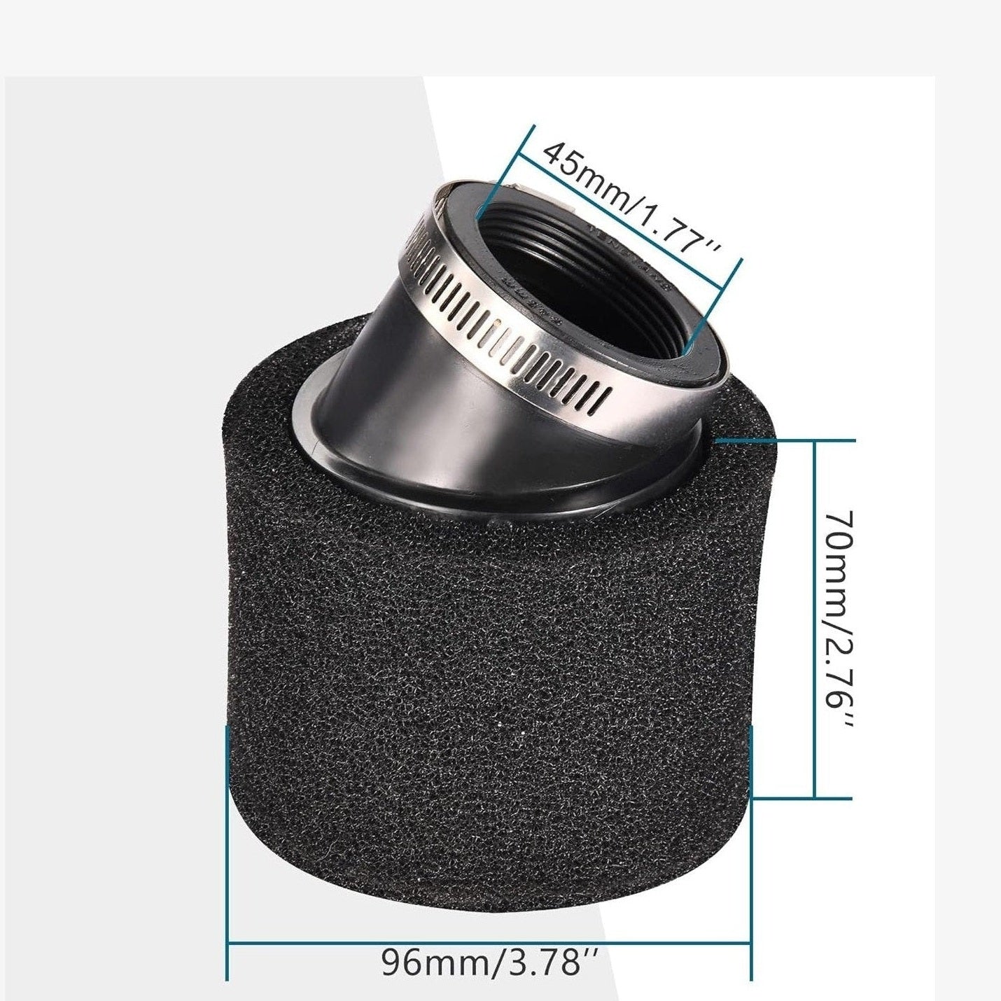 BLACK Bent Air Filter 28/35/42/45/48mm