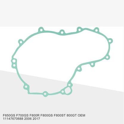 GOOFIT Stator Generator Crankcase Cover Gasket Set Camshaft Engine Replacement for F650GS F700GS F800R F800GS F800ST 800GT OEM 11147670688 2006 2017