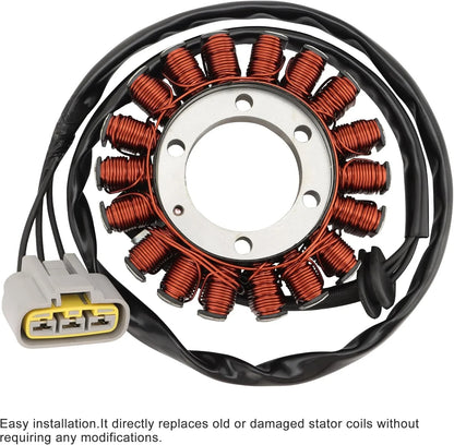Stator coil with copper windings and connector for GY6 engine replacement, easy install