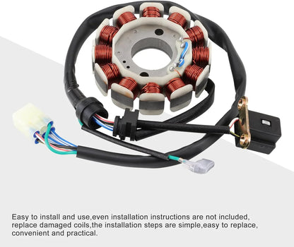 Motorcycle stator magneto coil assembly for Bajaj Discover 125 135 150, 12 coil 84mm OD