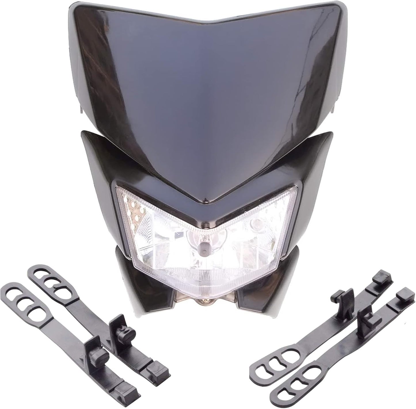 Schwarzer 12V 35W Motorrad-Scheinwerfer für Dirt Pit Bike ATV Supermoto  