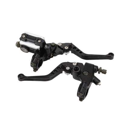 Set de leviers de frein et d'embrayage CNC réglables noirs 22mm 7/8" pour moto ATV