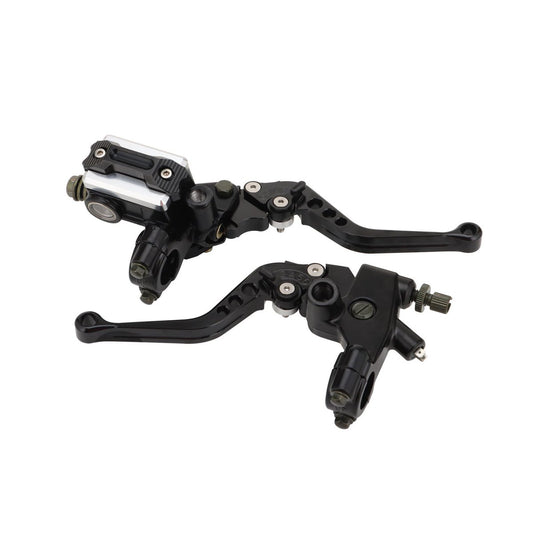 Schwarzes 22mm 7/8" CNC verstellbares Brems- und Kupplungshebel-Set für Motorrad ATV