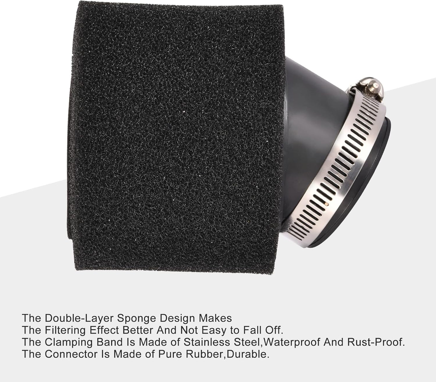 Black Bent Air Filter 45mm for 150cc-200cc ATV Dirt Bike Go Kart