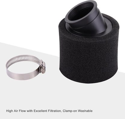 Black Bent Air Filter 48mm for 200cc 250cc ATV Motorcycle Go Kart