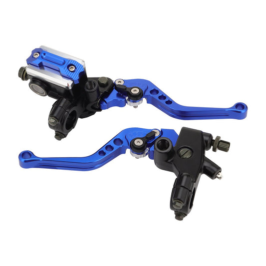 Blaues 22mm 7/8" CNC verstellbares Brems- und Kupplungshebel-Set für Motorrad ATV