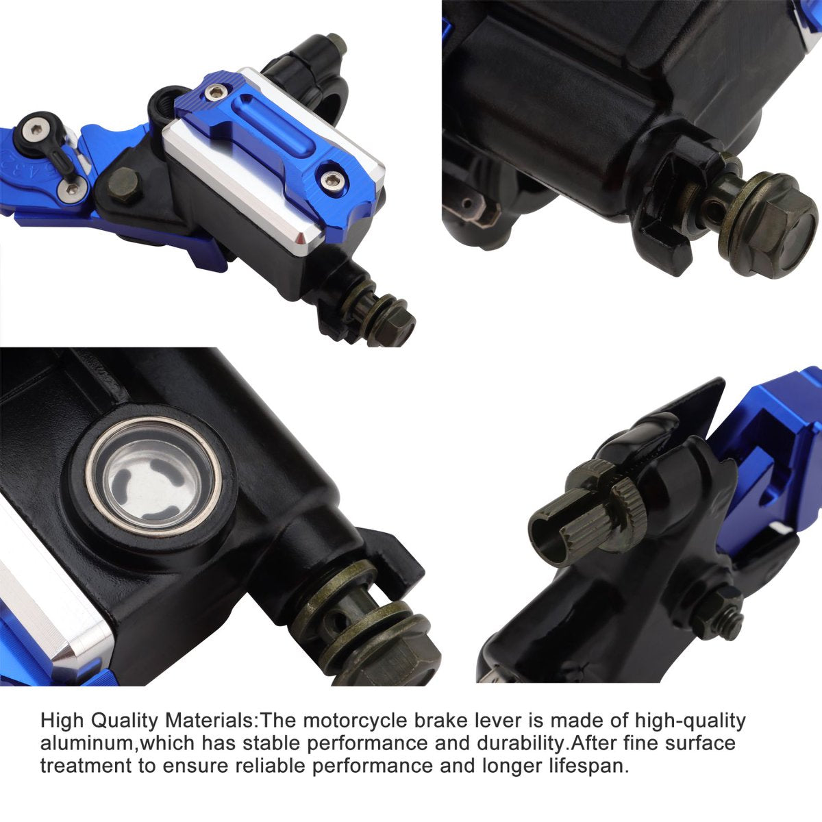 Juego de palancas de freno y embrague ajustables CNC azules de 22mm 7/8" para motocicleta ATV